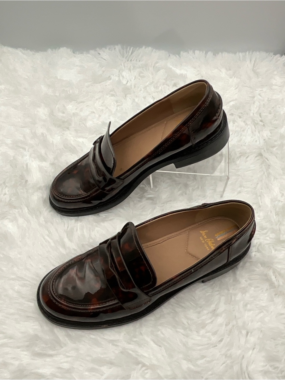 Sam Edelman Loafers Size Brown and Black Colin Tortoiseshell Print - Picture 2 of 10